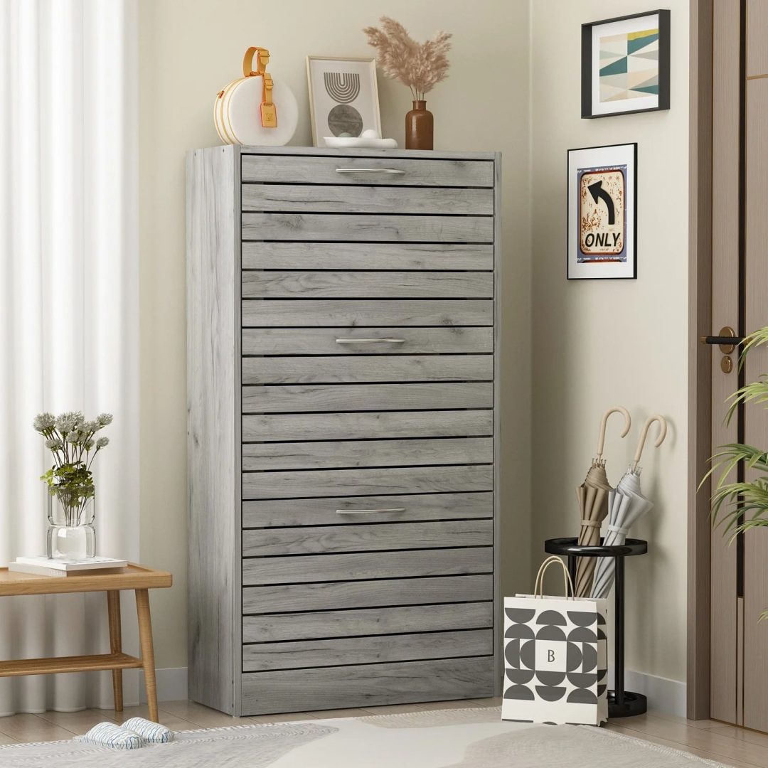 ZenVora Modern Shoe Storage Cabinet for Entryway and Hallway, Space-Saving Shoe Organizer