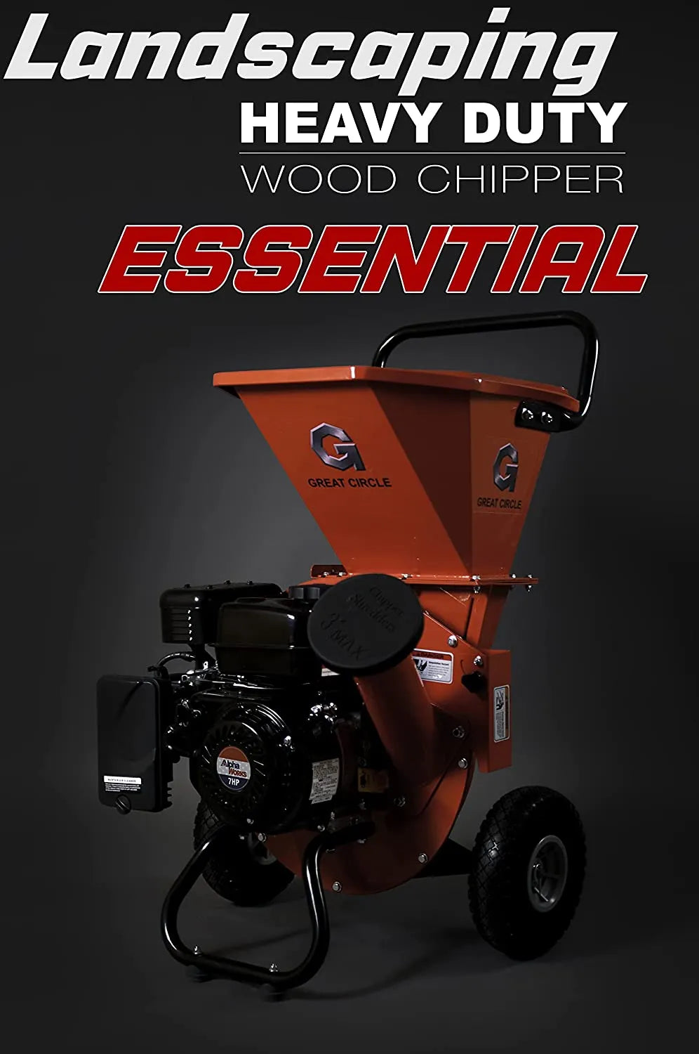 ZenVora Gas-Powered Wood Chipper Shredder Mulcher