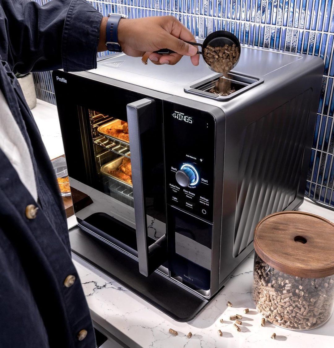 ZenVora Smart Indoor Pellet Smoker, Electric Countertop BBQ Smoker with Active Smoke Filtration, 5 Smoke Control Settings, WiFi Connectivity, Black