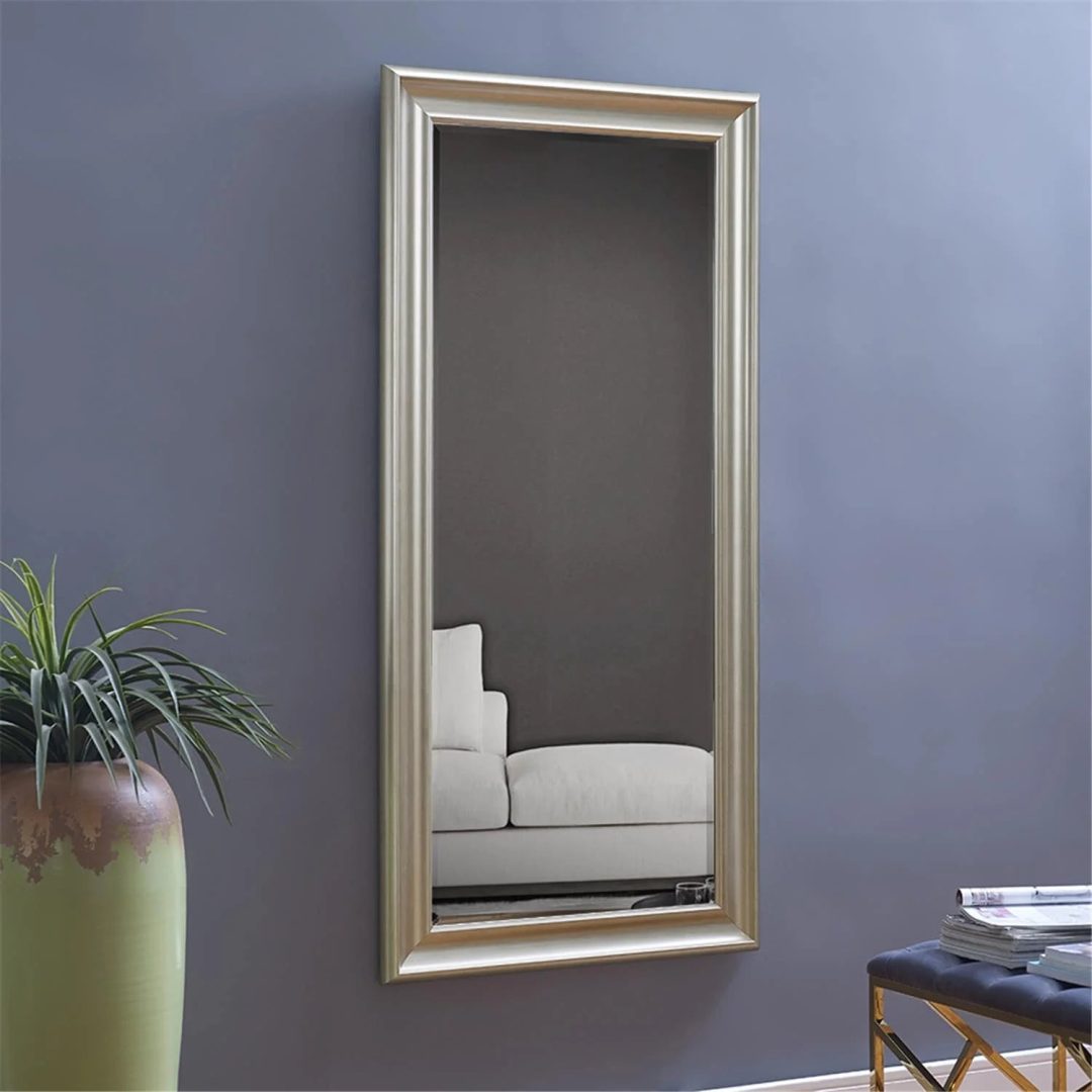 ZenVora Tall Full Length Mirror, Oversized Rectangle Full Body Wall Mounted Mirror with Smooth Faux Wood Frame