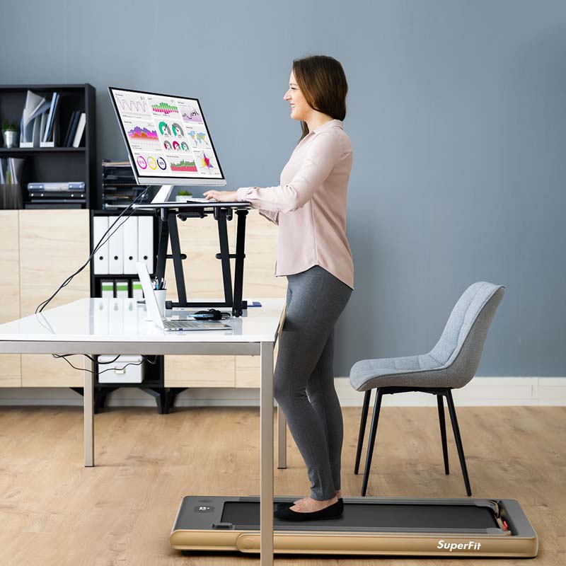 ZenVora 2-in-1 Folding Electric Treadmill, 2.25 HP, Under-Desk, with Dual Display and Smart App Control
