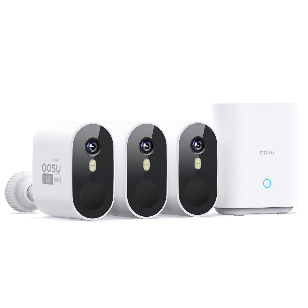 ZenVora Wireless Outdoor Security Camera System – 2K HD, 166° Wide Angle, 100% Wire-Free, No Monthly Fees