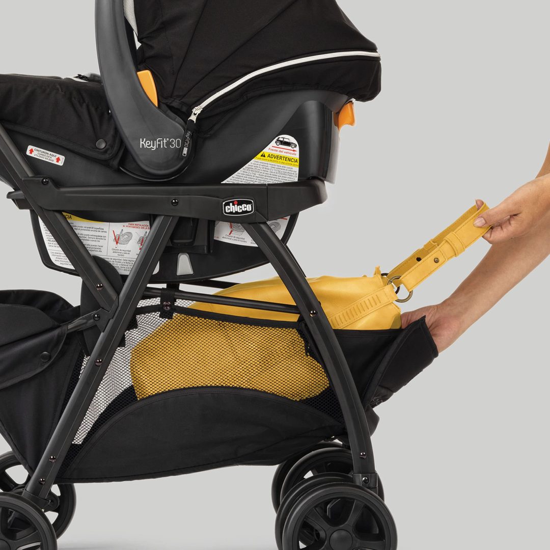 ZenVora Lightweight Infant Car Seat Caddy Frame Stroller, Portable Baby Carrier Stroller Frame with Easy Fold Design