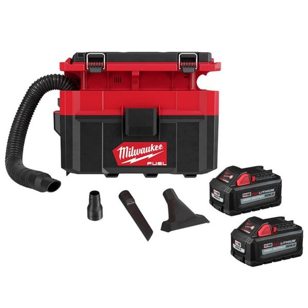 ZenVora M18 FUEL PACKOUT 18-Volt Lithium-Ion Cordless 2.5 Gal. Wet/Dry Vacuum with (2) M18 HIGH OUTPUT 6.0 Ah Batteries