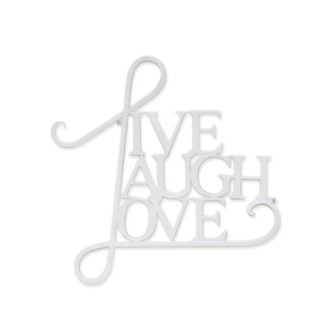 ZenVora Live Laugh Love Wall Decor, Inspirational Metal Wall Art Sign for Living Room, Bedroom and Home Decoration