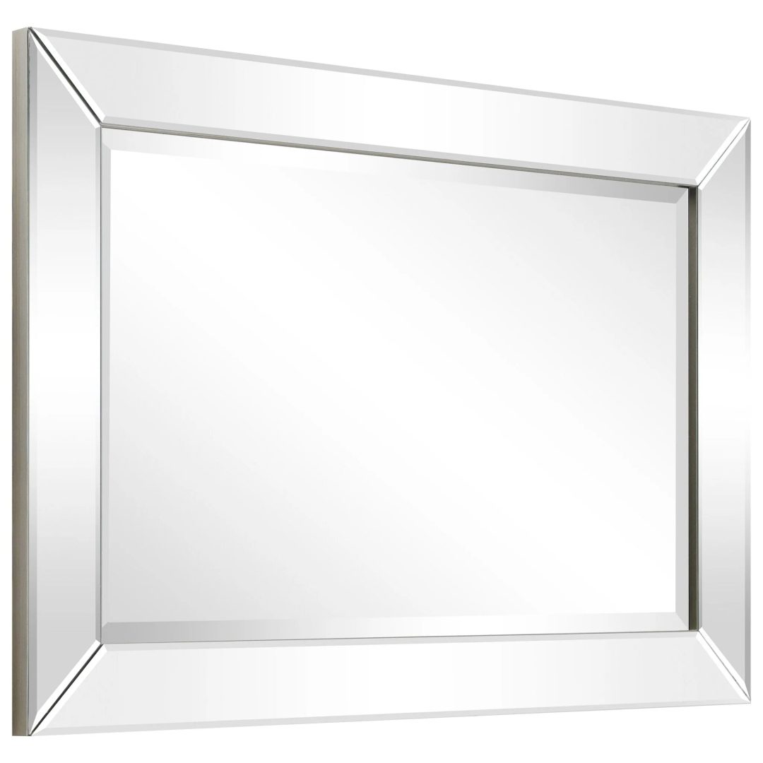 ZenVora Beveled Rectangular Clear HD Wall Mirror, Bathroom Vanity and Bedroom Mirror, 3 Sizes