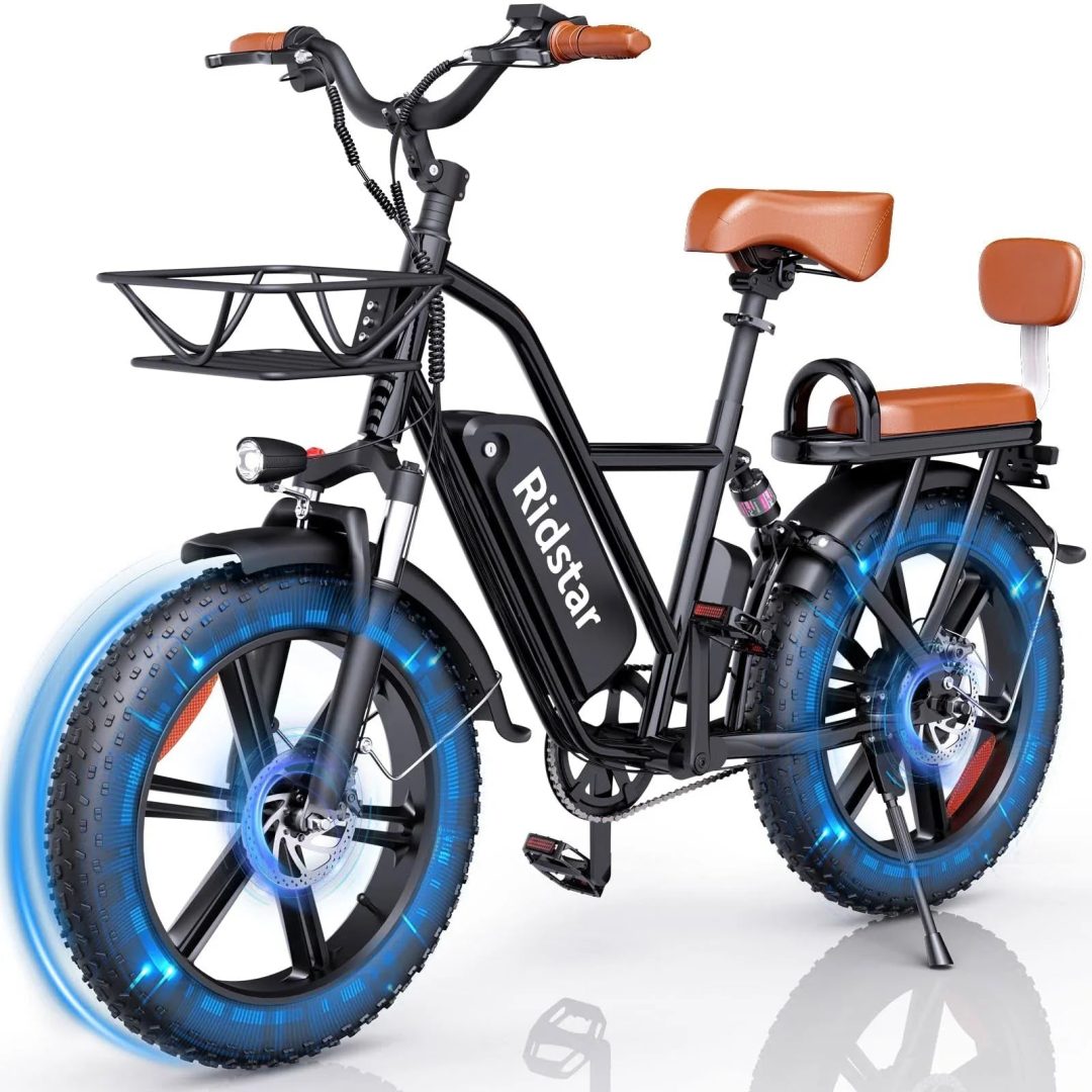 ZenVora 1000W Electric Bike for Adults, 48V 15Ah Removable Battery, 20-Inch x 4.0-Inch Fat Tires