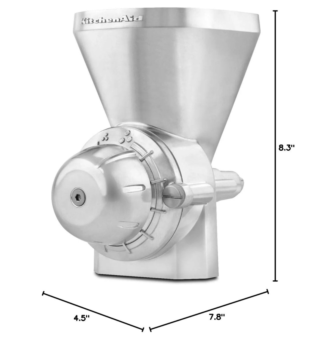 ZenVora All Metal Grain Mill Attachment, Adjustable Grain Grinder Accessory for Stand Mixers, Wheat, Flour & Cereal Grinding