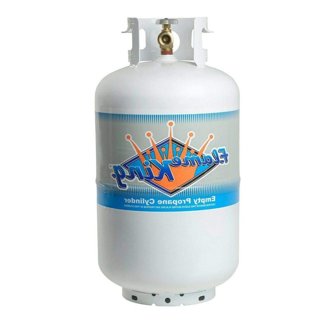 ZenVora 30 lb Refillable Propane Tank Cylinder - Empty Steel LP Gas Tank with OPD Valve