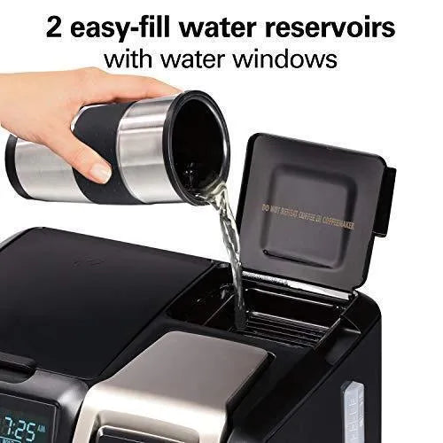 ZenVora Programmable Thermal Coffee Maker, Single Serve and Full Pot, Compatible with Pods or Grounds, Black and Stainless