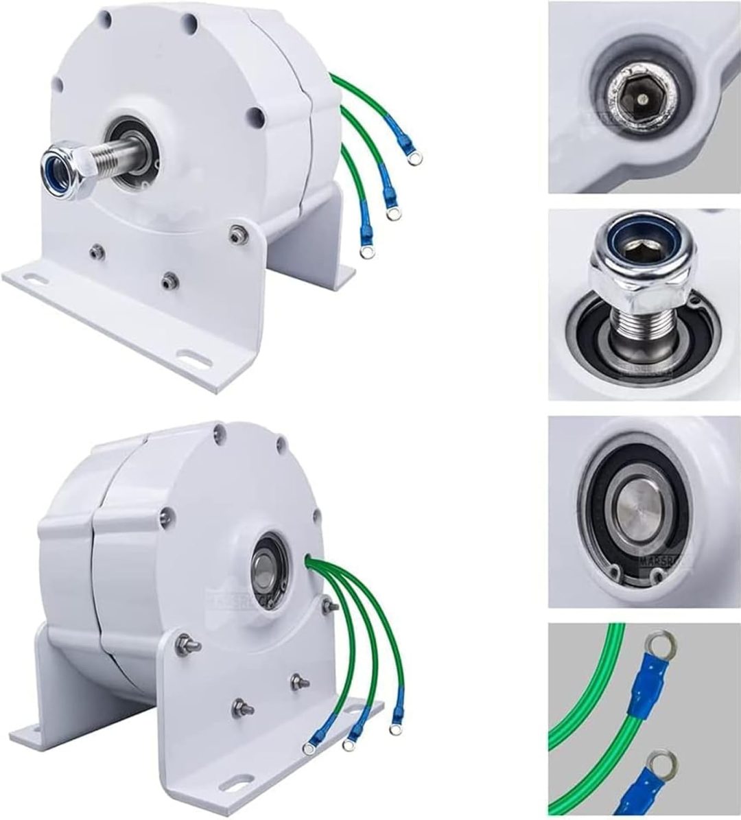 ZenVora 12,000W Low-RPM Permanent Magnet Generator, 12V/24V/48V/120V/220V Gearless Generator Motor for Wind Turbine, Water Turbine and DIY Power Generation