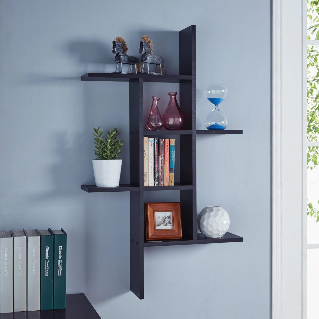 ZenVora Cantilever Floating Wall Shelf, Modern Decorative Display Shelf for Living Room, Bedroom and Home Storage