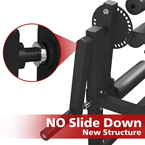 ZenVora Leg Extension and Leg Curl Machine, Adjustable Lower Body Exercise Bench, Strength Training Equipment for Home Gym and Fitness Workouts