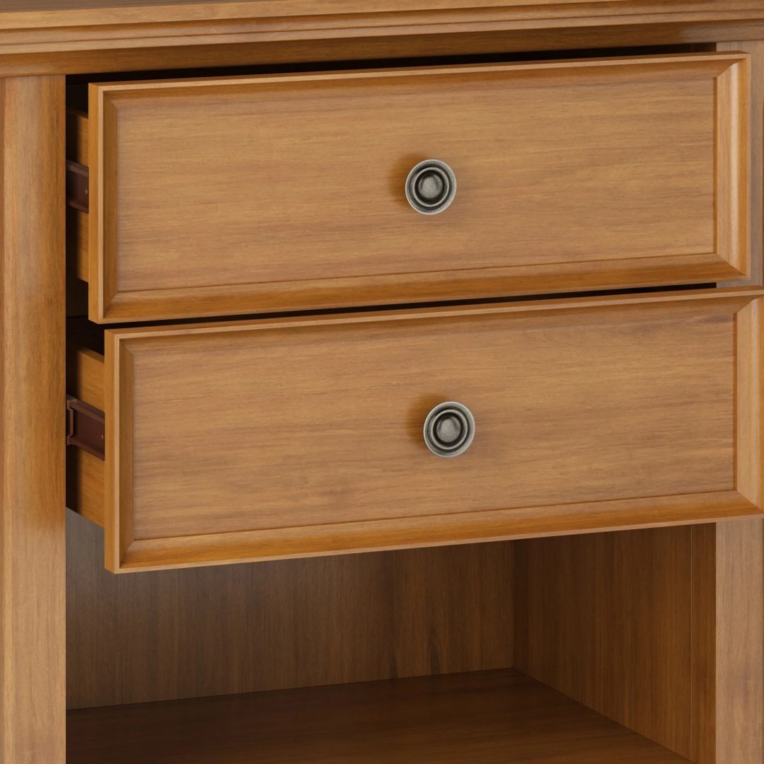 ZenVora 24 Inch Wide Solid Wood Nightstand, Bedside Table and Bedroom End Table