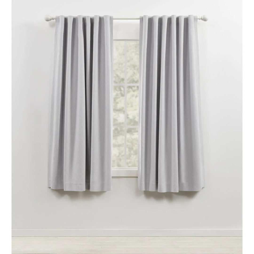 ZenVora Blackout Curtain Single Panel, Back Tab and Rod Pocket Window Curtain