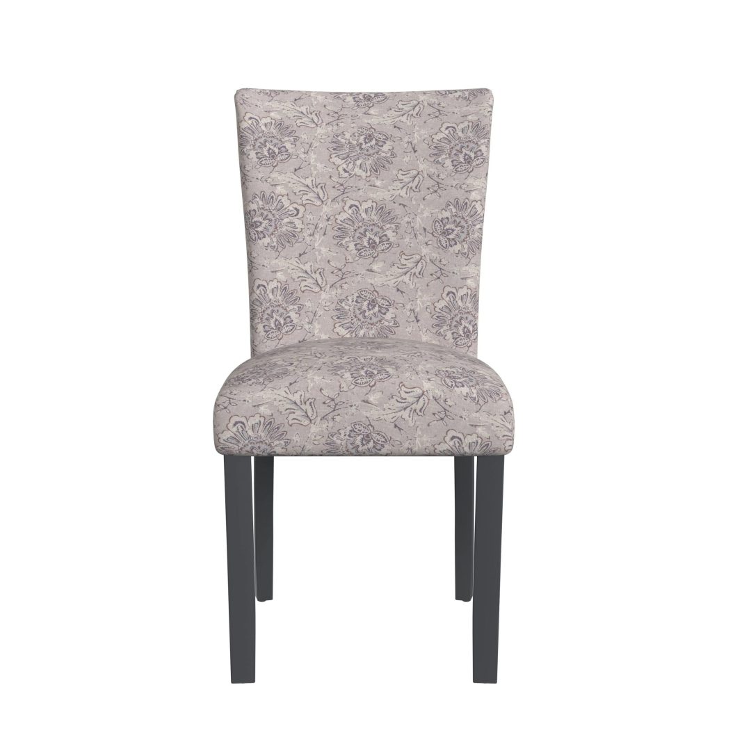 ZenVora Set of 2 Upholstered Medallion Dining Chairs, Comfortable Parsons Style Chairs for Kitchen and Dining Room