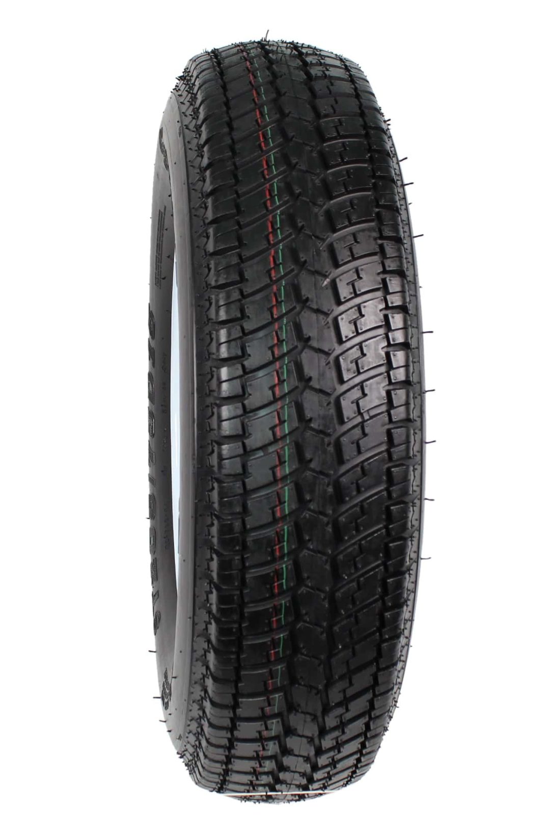 2-Pack ST205/75D15 Trailer Tires with 15-Inch White Spoke Rims, Load Range C, 5-Lug Wheel