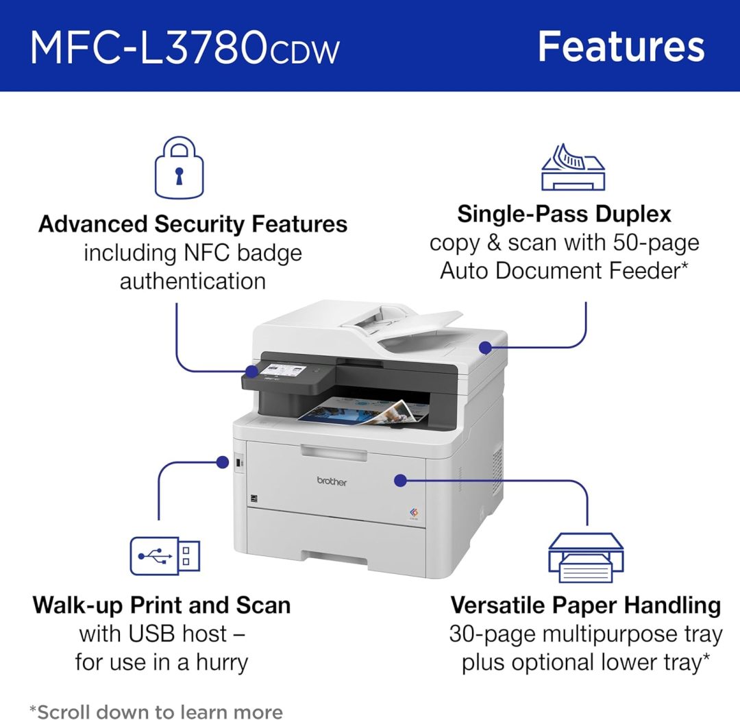 ZenVora All-In-One Wireless Color Printer with Fast Printing, Scanning, Copying and Faxing