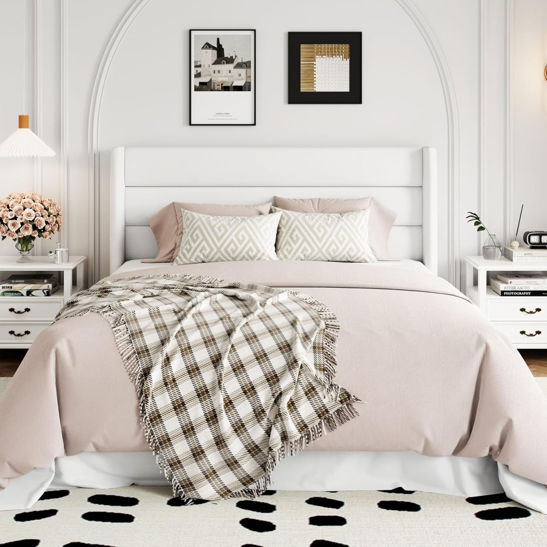ZenVora Queen Size Lift Up Storage Bed with Wingback Headboard, Upholstered Platform Bed Frame with Hidden Storage