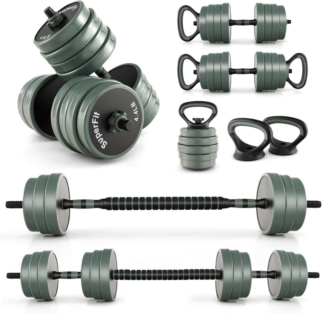 ZenVora 92 LBS Adjustable Dumbbell Set, Free Weight Set with Connector