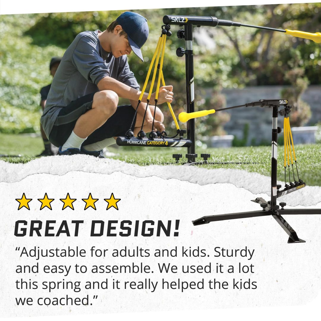 ZenVora Adjustable Height Baseball Swing Trainer, Batting Practice Training Equipment for Hitting and Swing Skills