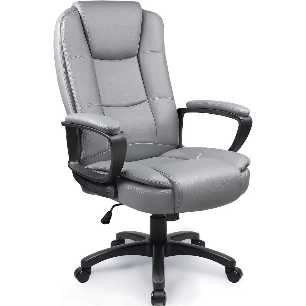 ZenVora Big and Tall Executive Office Chair, High Back Ergonomic Leather Chair, 400 lb Capacity