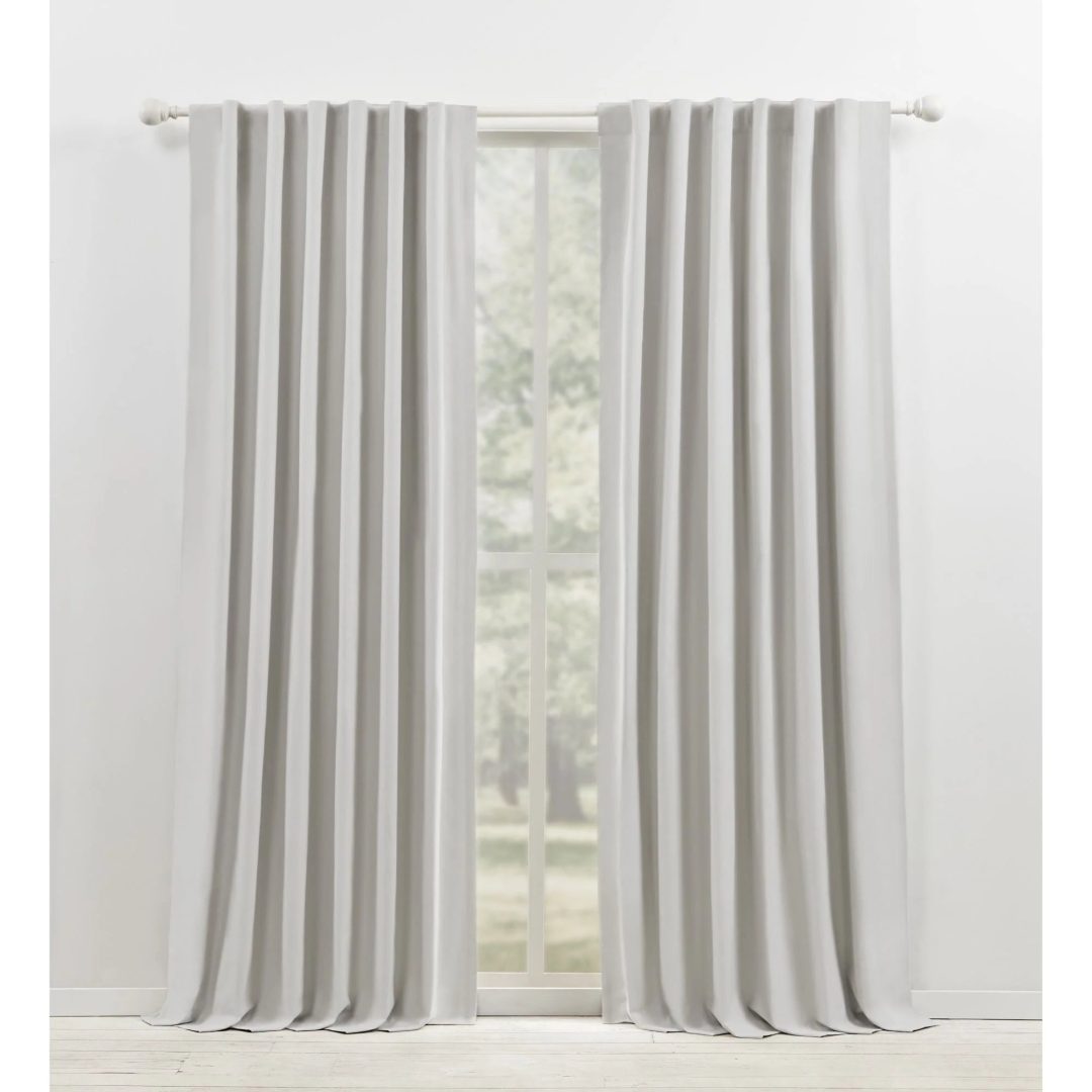ZenVora Blackout Single Curtain Panel, Back Tab and Rod Pocket Window Curtain
