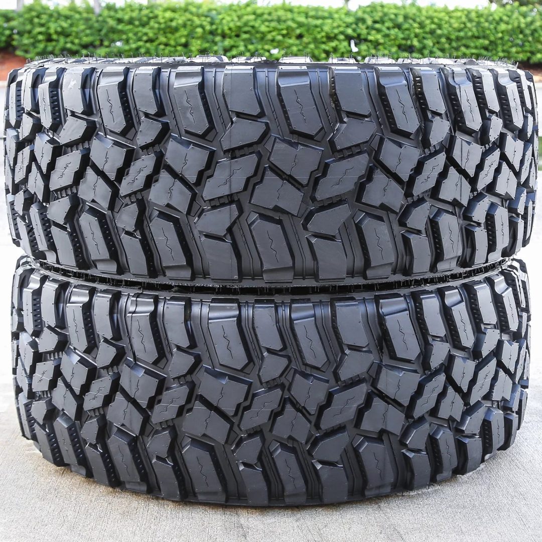 ZenVora Pair of 35X12.50R20 Mud Terrain Tires – 121Q E Rated 10-Ply LT Off-Road