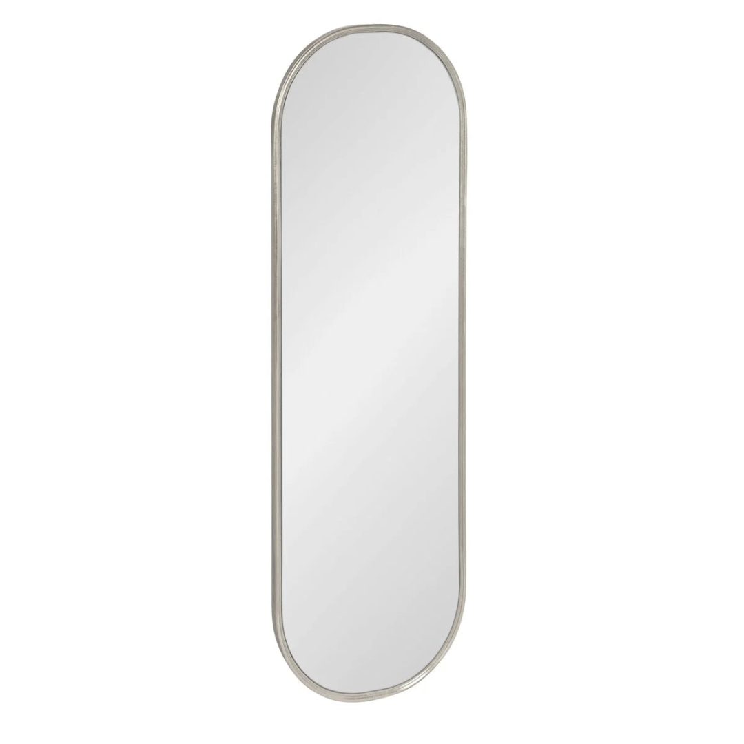 Modern Capsule Framed Wall Mirror, Decorative Oval Accent Mirror for Living Room, Bedroom and Entryway