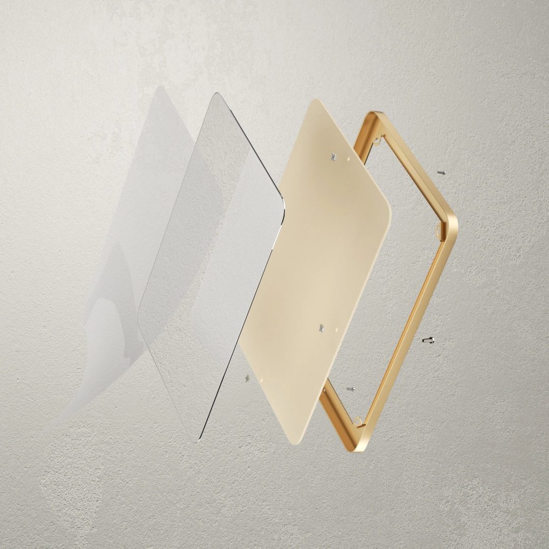 ZenVora Wall Mirror Vanity Mirror, Bathroom Mirror with Rounded Corners, 1 Piece