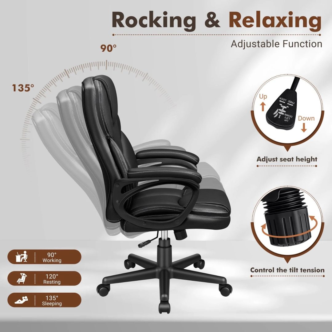 ZenVora High Back Executive Office Chair, Ergonomic Computer Desk Chair for Home and Office