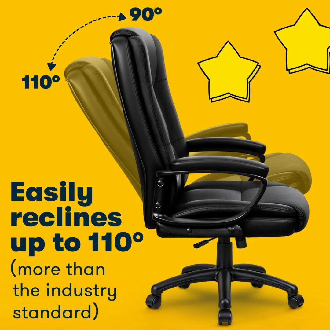 ZenVora Big and Tall Home Office Chair, Heavy Duty Ergonomic Computer Desk Chair for Home and Work
