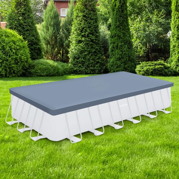 ZenVora 24" Durable Rectangular Pool Cover – Gray, for Oasis & Activity Pools