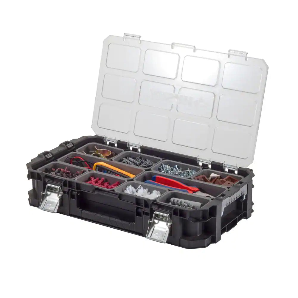 ZenVora 22-Inch Modular Rolling Tool Box System - 3-Piece Mobile Tool Cart with Toolbox & 12-Bin Organizer