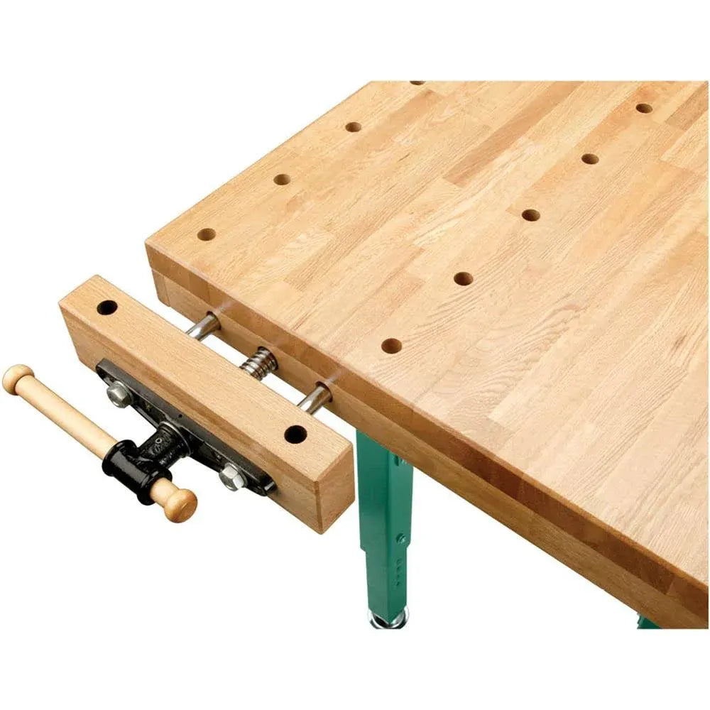 ZenVora Heavy-Duty Oak Workbench with Steel Legs