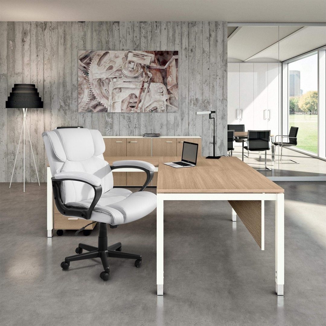 ZenVora Mid Back Office Chair, Ergonomic Swivel Computer Task Chair for Home Office, Work and Study
