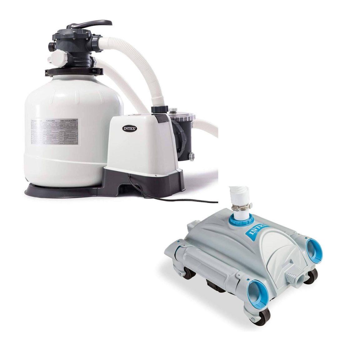 ZenVora 3000 GPH Above Ground Sand Filter Pump with Automatic Timer & Vacuum Cleaner