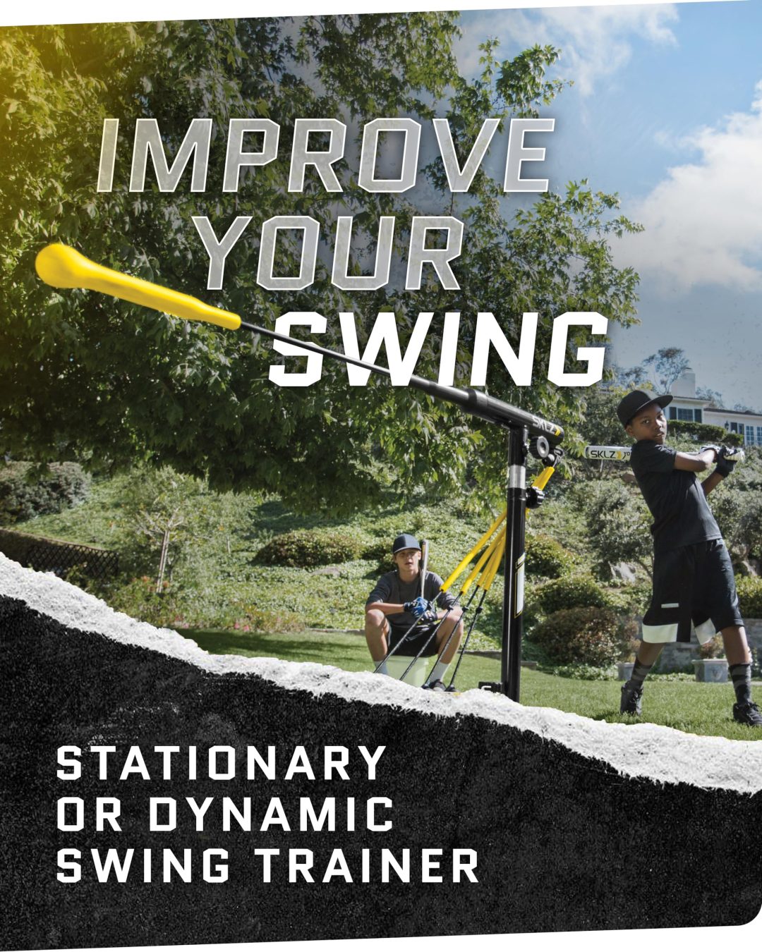 ZenVora Adjustable Height Baseball Swing Trainer, Batting Practice Training Equipment for Hitting and Swing Skills