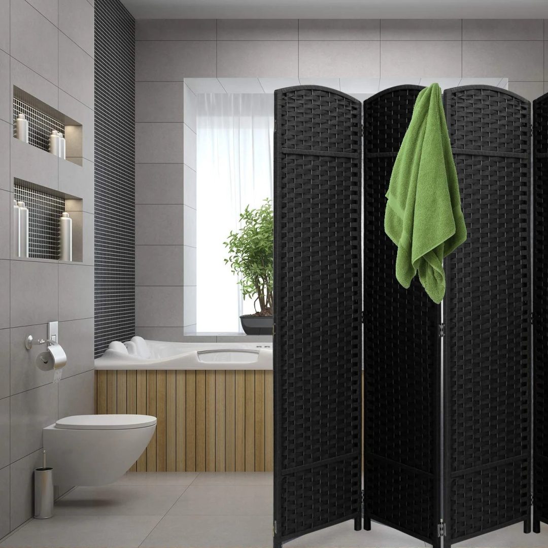 ZenVora Tall Folding Room Divider Screen, Portable Privacy Partition Wall Panel for Bedroom, Living Room and Office