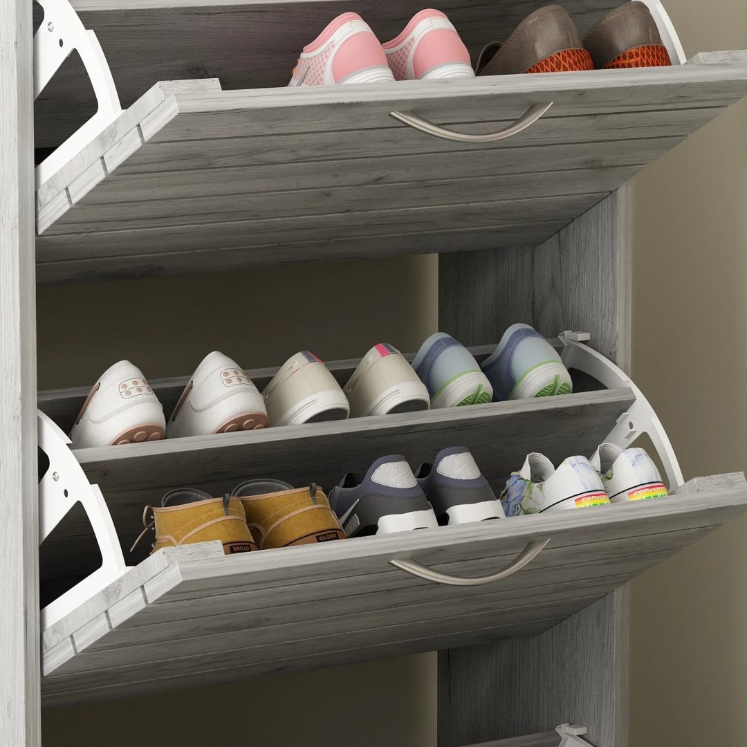 ZenVora Modern Shoe Storage Cabinet for Entryway and Hallway, Space-Saving Shoe Organizer