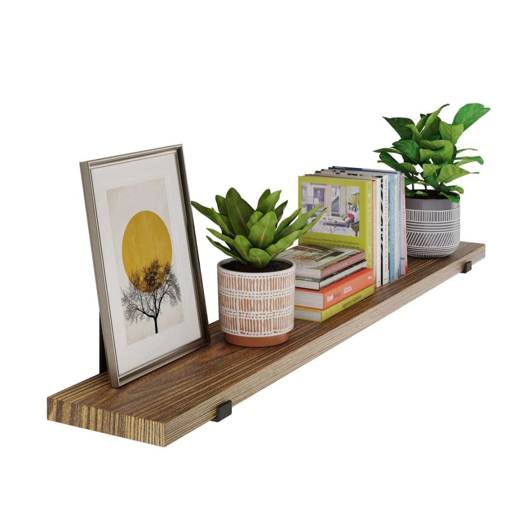 ZenVora 60 Inch Floating Wall Shelf, 9.25" Deep Wall Mounted Storage Shelf for Living Room, Bedroom and Home Decor