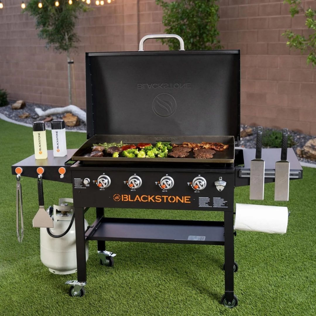 ZenVora 36-Inch Outdoor Griddle Cooking Station with Hood