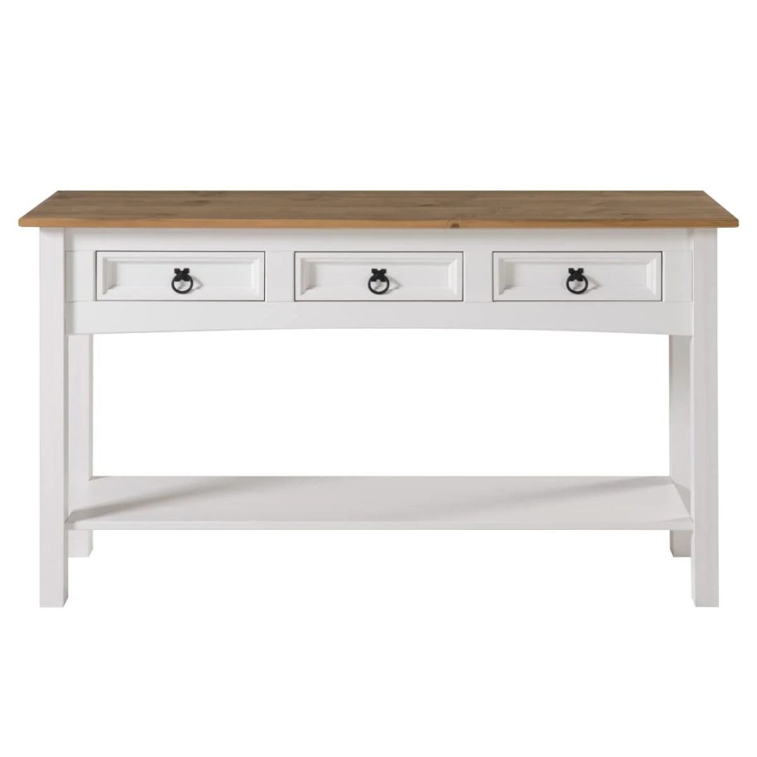 Wood Console Table with 3 Drawers, Entryway Hallway Storage and Display Table for Home