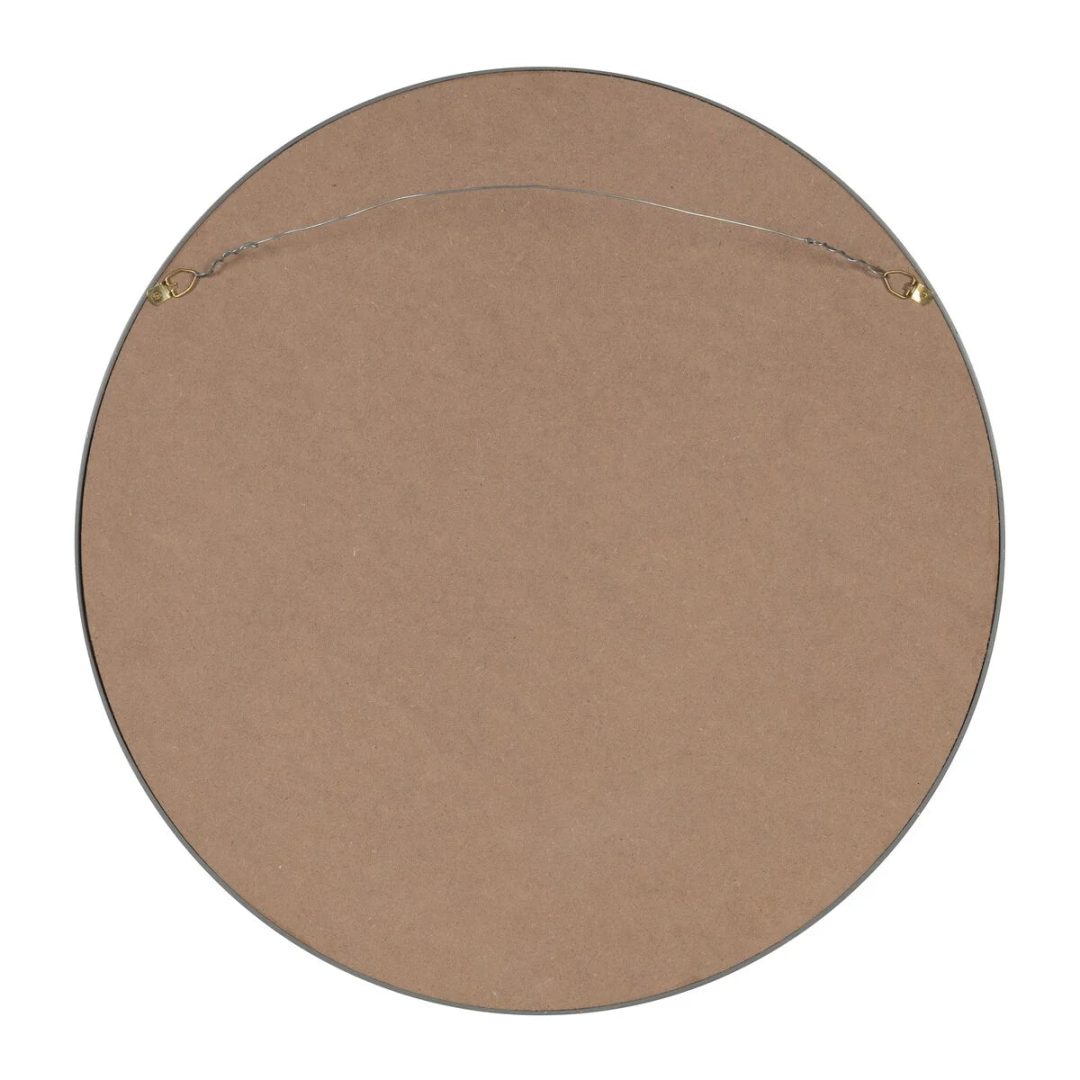 ZenVora Round Wood Accent Wall Mirror, Modern Decorative Wooden Frame Mirror for Living Room, Bedroom and Entryway