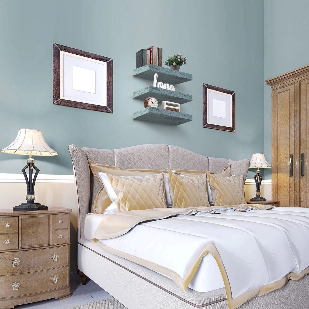 ZenVora 3-Pack Rustic Wood Floating Wall Shelves, Beach Style Hanging Display and Storage Shelves