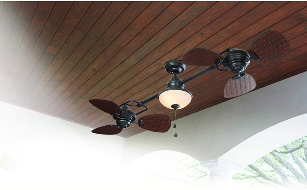ZenVora 74-Inch Outdoor Ceiling Fan, Bronze