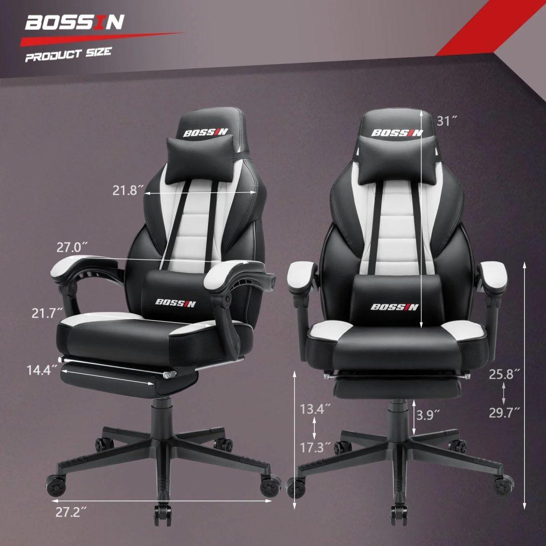 ZenVora Racing Style Gaming Chair, 300 lbs Big and Tall High Back Computer Chair