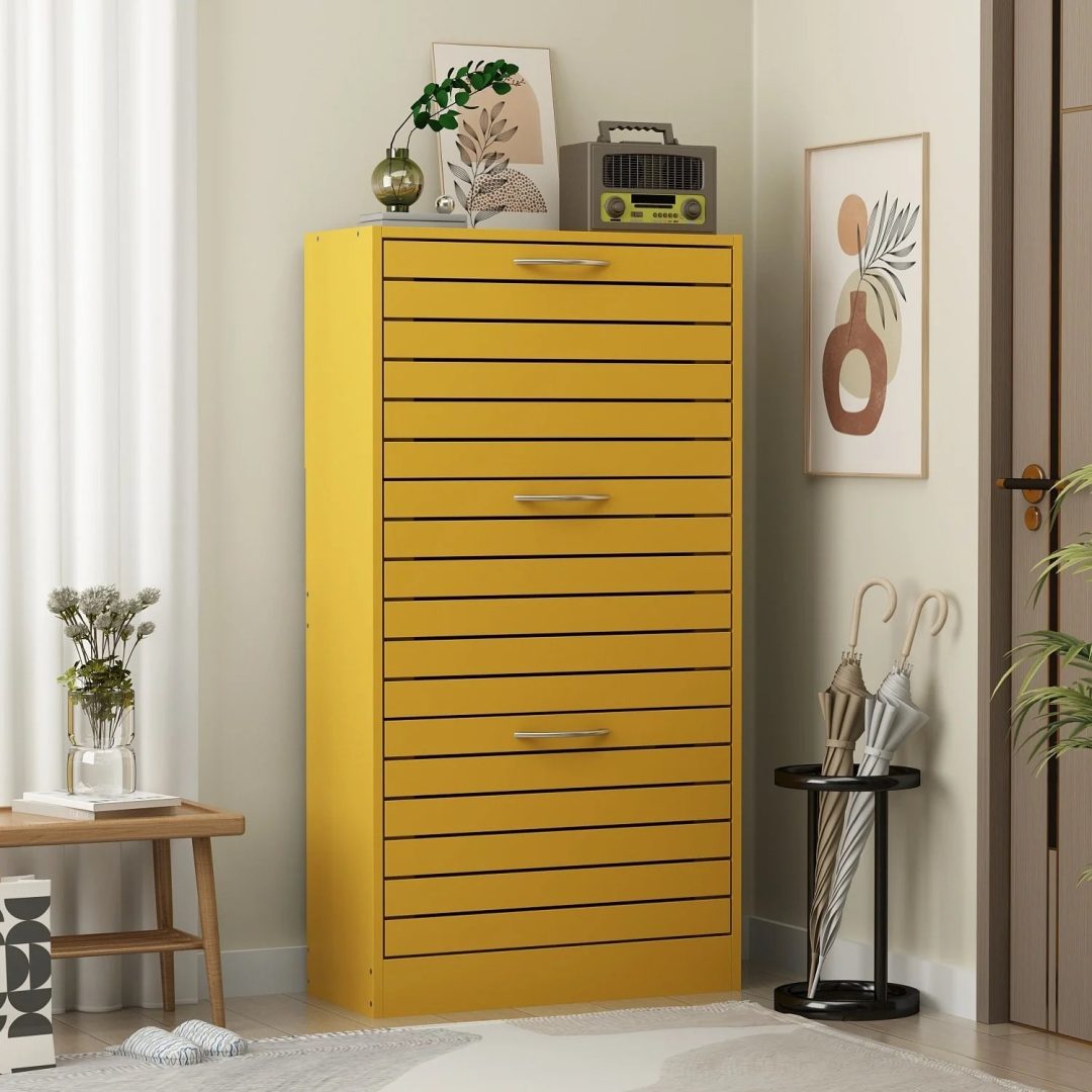 ZenVora Modern Shoe Storage Cabinet for Entryway and Hallway, Space-Saving Shoe Organizer