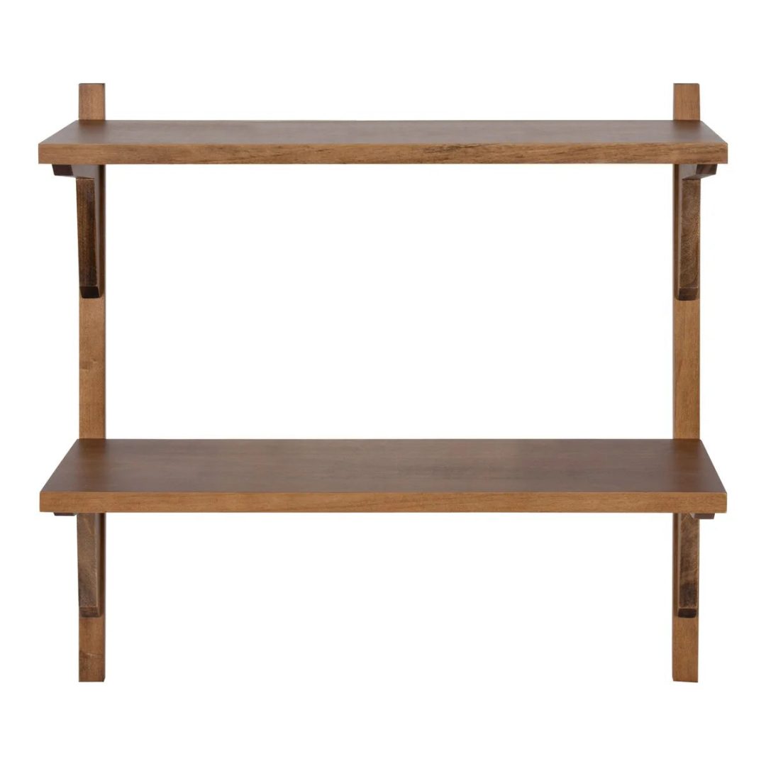 ZenVora Mid-Century Wall Shelves, 24x8x24 Inch Decorative Wall Mounted Storage and Display Shelving for Home Decor
