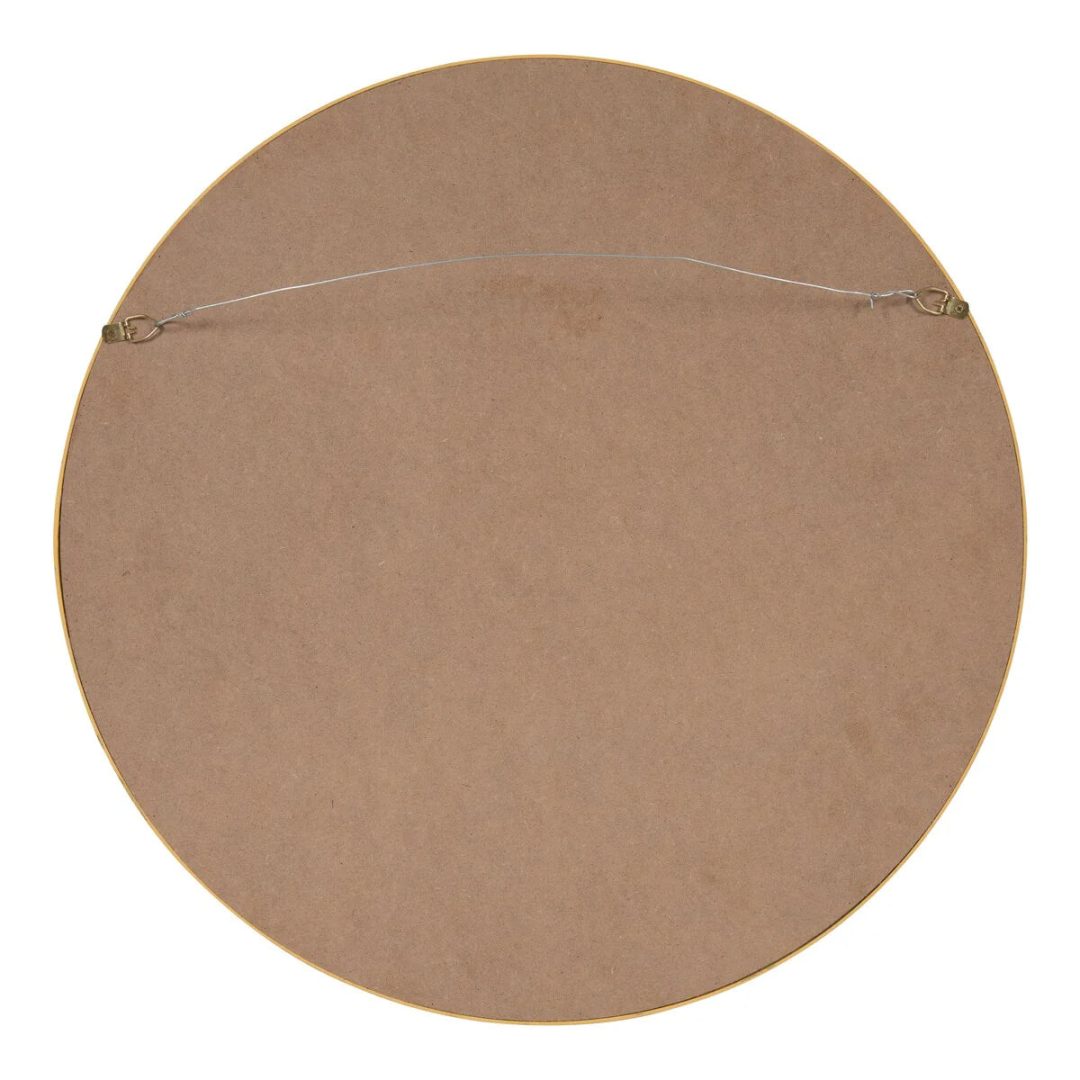 ZenVora Round Wood Accent Wall Mirror, Modern Decorative Wooden Frame Mirror for Living Room, Bedroom and Entryway